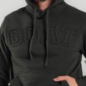 FLEECE PULLOVER HOODIE WITH 3D EMBOSSING